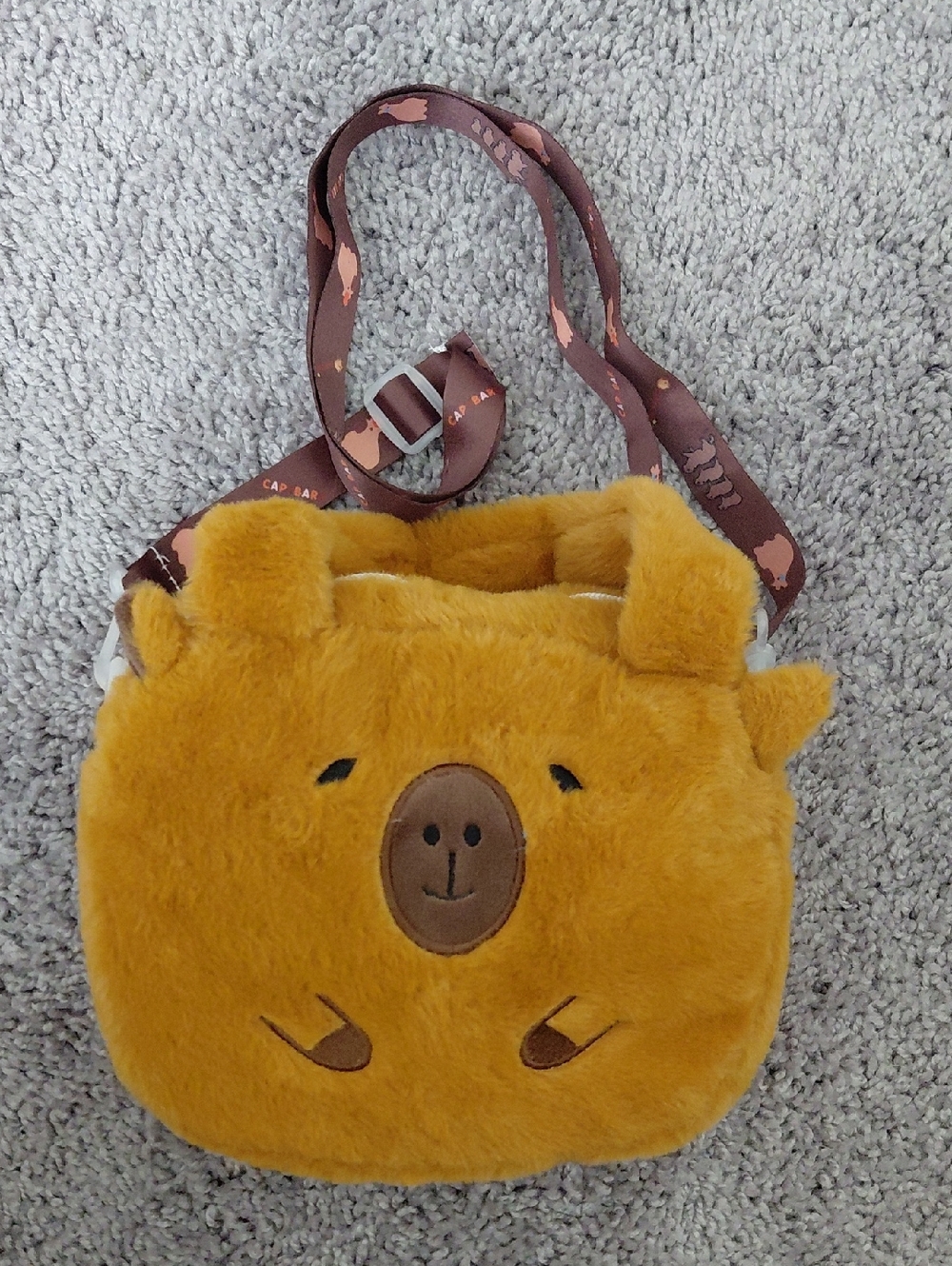 Kids Plush Capybara Crossbody Bag